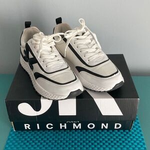 John Richmond White and Black Sneakers Women EU Size 38 US Size 7.5 - 8